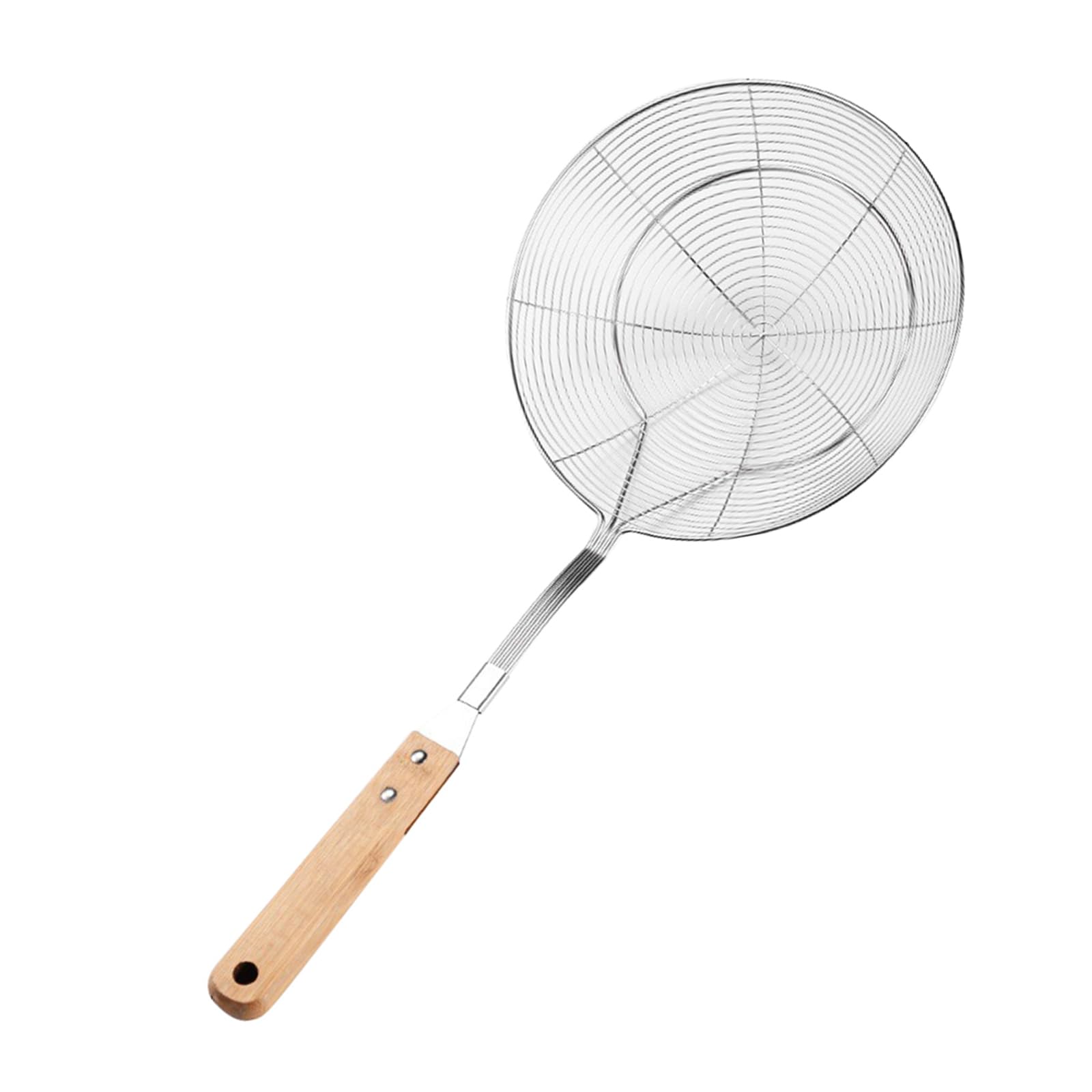 Xinsheinelry Stainless Steel Spiders Strainer Skimmer Spoon with Wood Handle for Frying and Cooking Kitchen Utensils Strainer Spoon