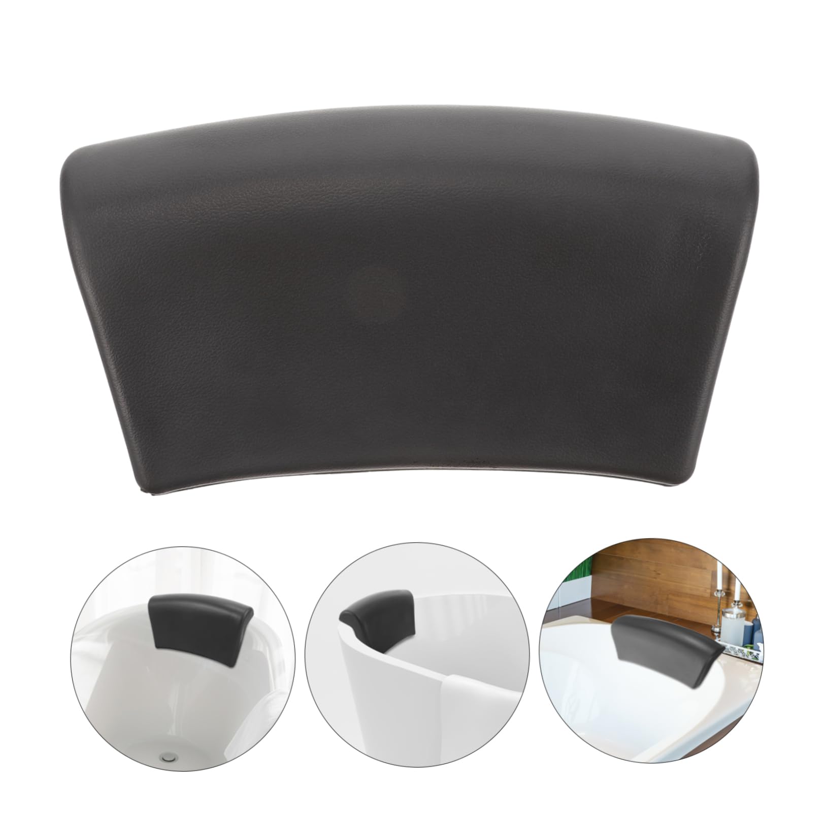 Hemobllo Cuscino Da Bagno in Pu Supporto Per Collo, Ventose Antiscivolo, Per Vasca Da Bagno e Spa Domestica