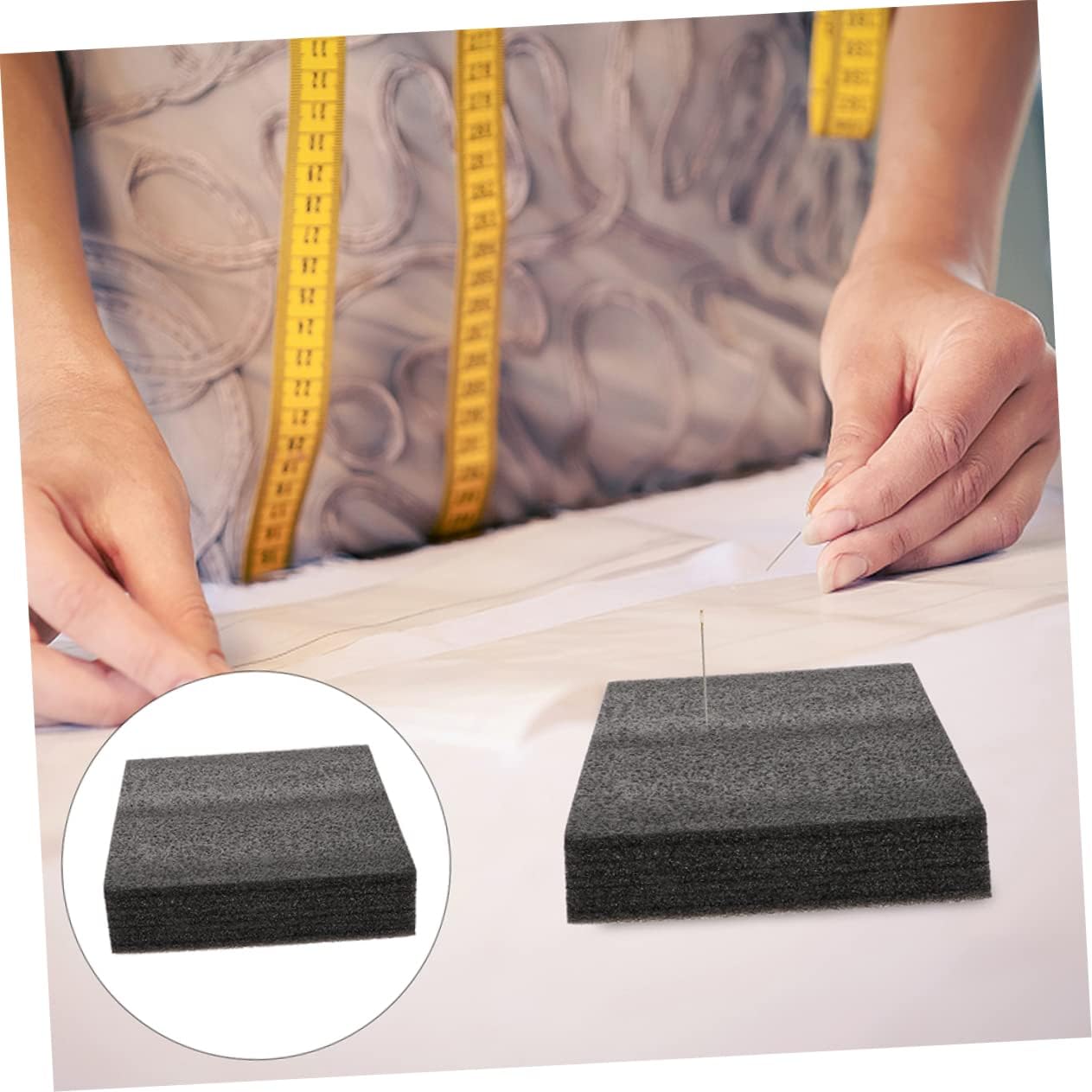 TEHAUX 6pcs Wool Felting Foam Cushion Kit DIY Craft Material Work Mat for Needle Felting