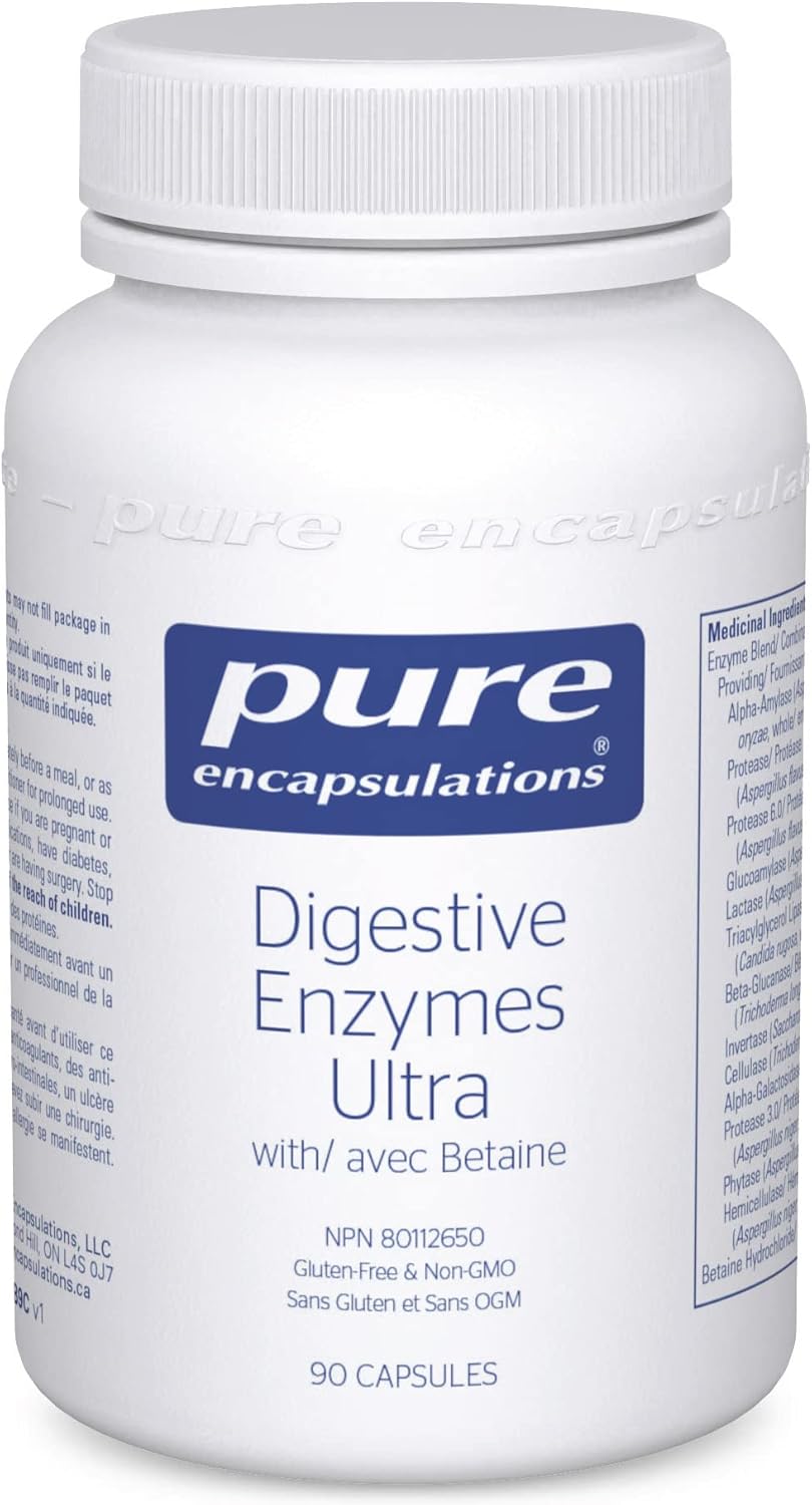 Pure Encapsulations Digestive Enzymes Ultra with Betaine HCL Supplement to Help Protein