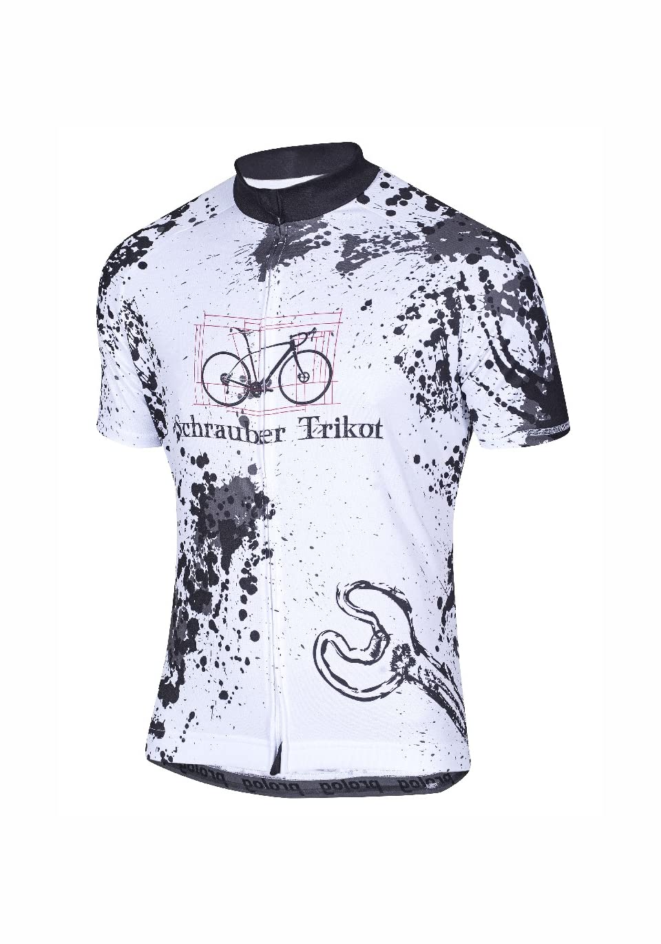 Radtrikot Herren Kurzarm, atmungsaktiv, elastisch, schnelltrocknend, antibakteriell, weiß in den Größe XS, S, M, L, XL, XXL, XXXL