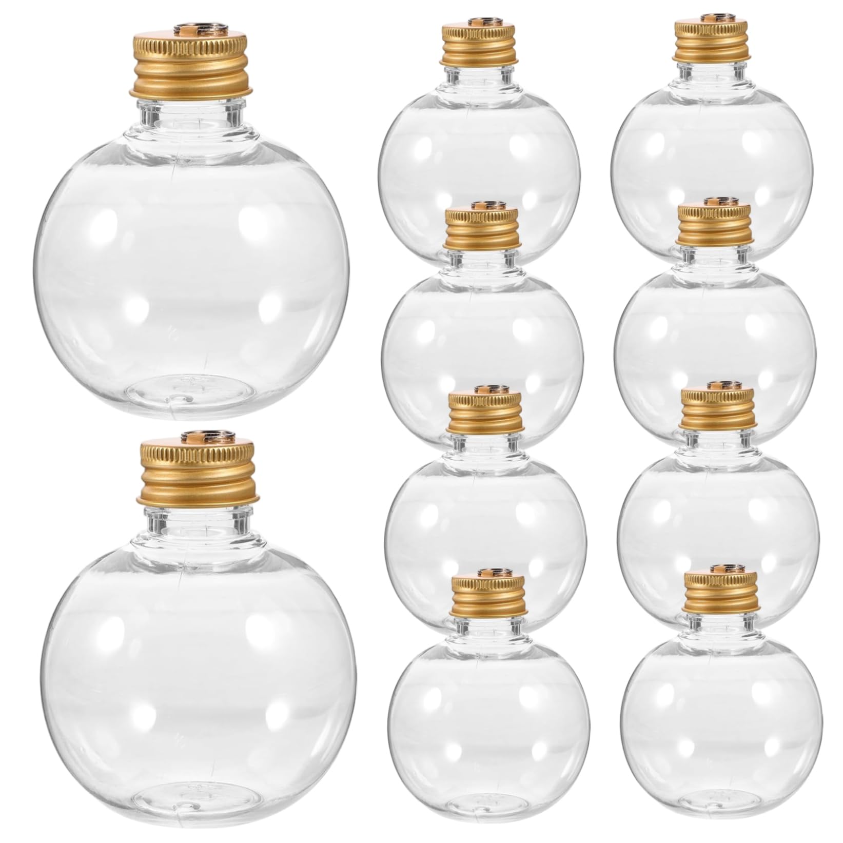 Boules en plastique pour sapin de Noël transparentes 150 ml à remplir lot de 10 décorations