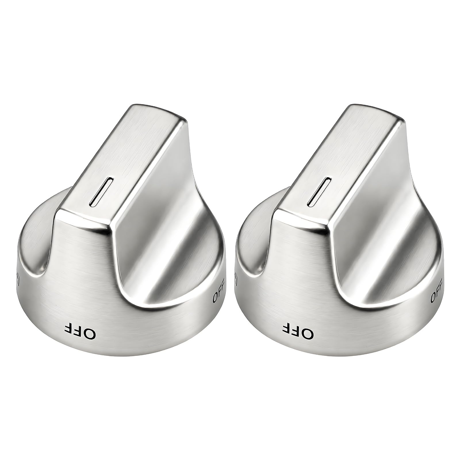 Replacement Stove Selector Knob W11188749 Silver Metal Control Piece with D-Shape Hub for Home Kitchen Repair Use Cooktop Selector Knob Replacement Stove Control Piece Silver Appliance Repair Spare D