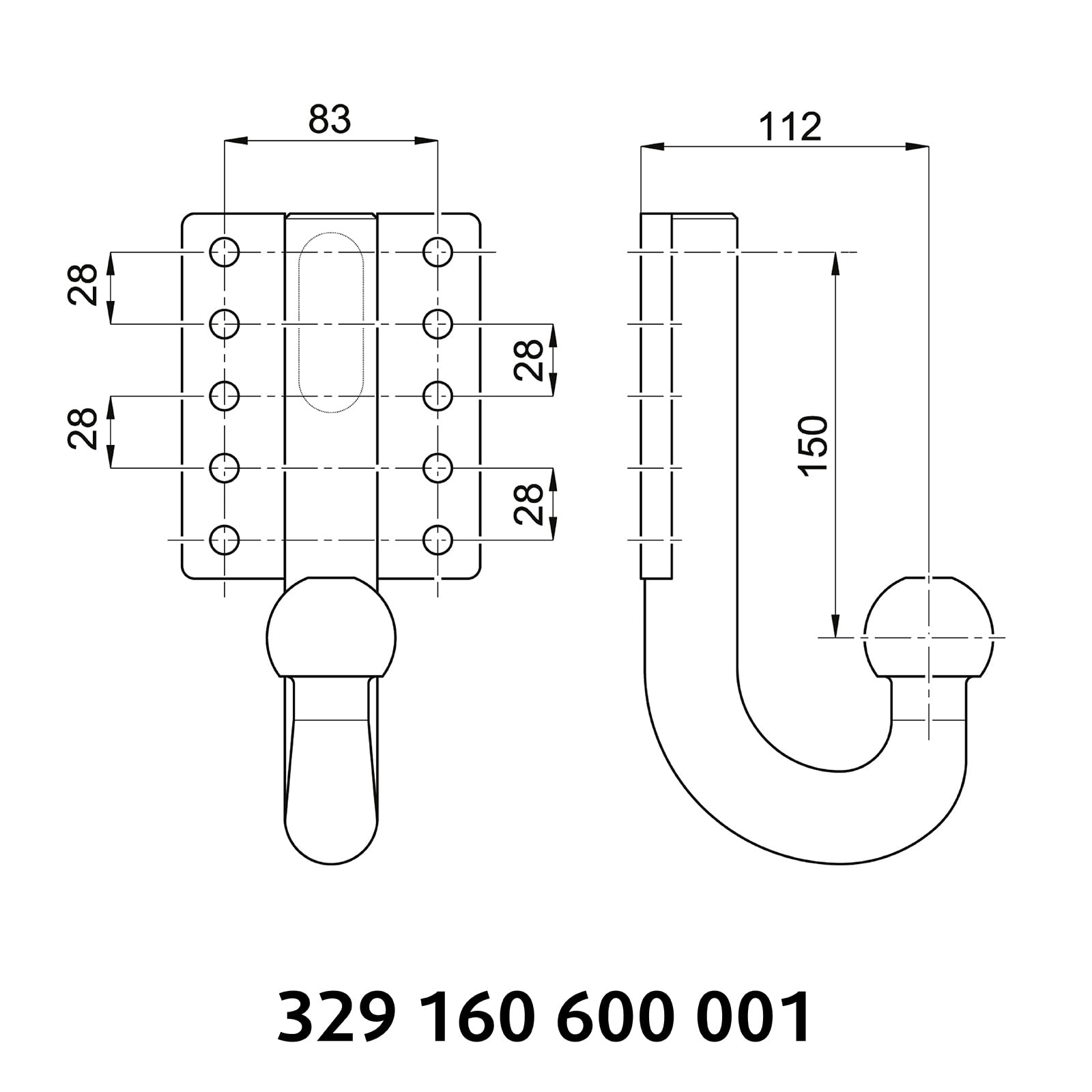 WESTFALIA 329160600001 Kugelplatte Anhängevorrichtung
