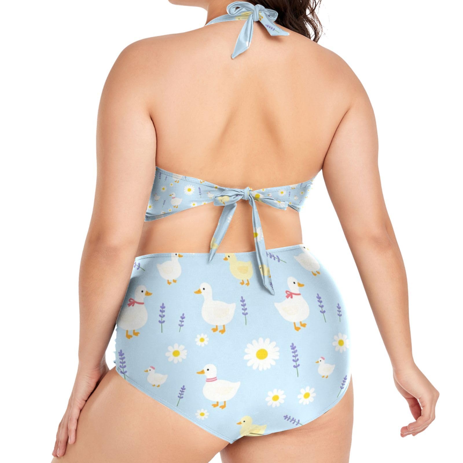 FRODOTGV Curvy - Costume da bagno a due pezzi da donna, taglia L-4XL