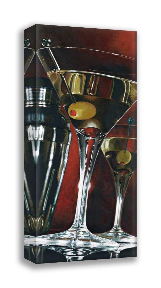 ArtDirect Cocktail Hour 9x18 Gallery Wrapped Canvas Museum Art by Ferreri, Stefano