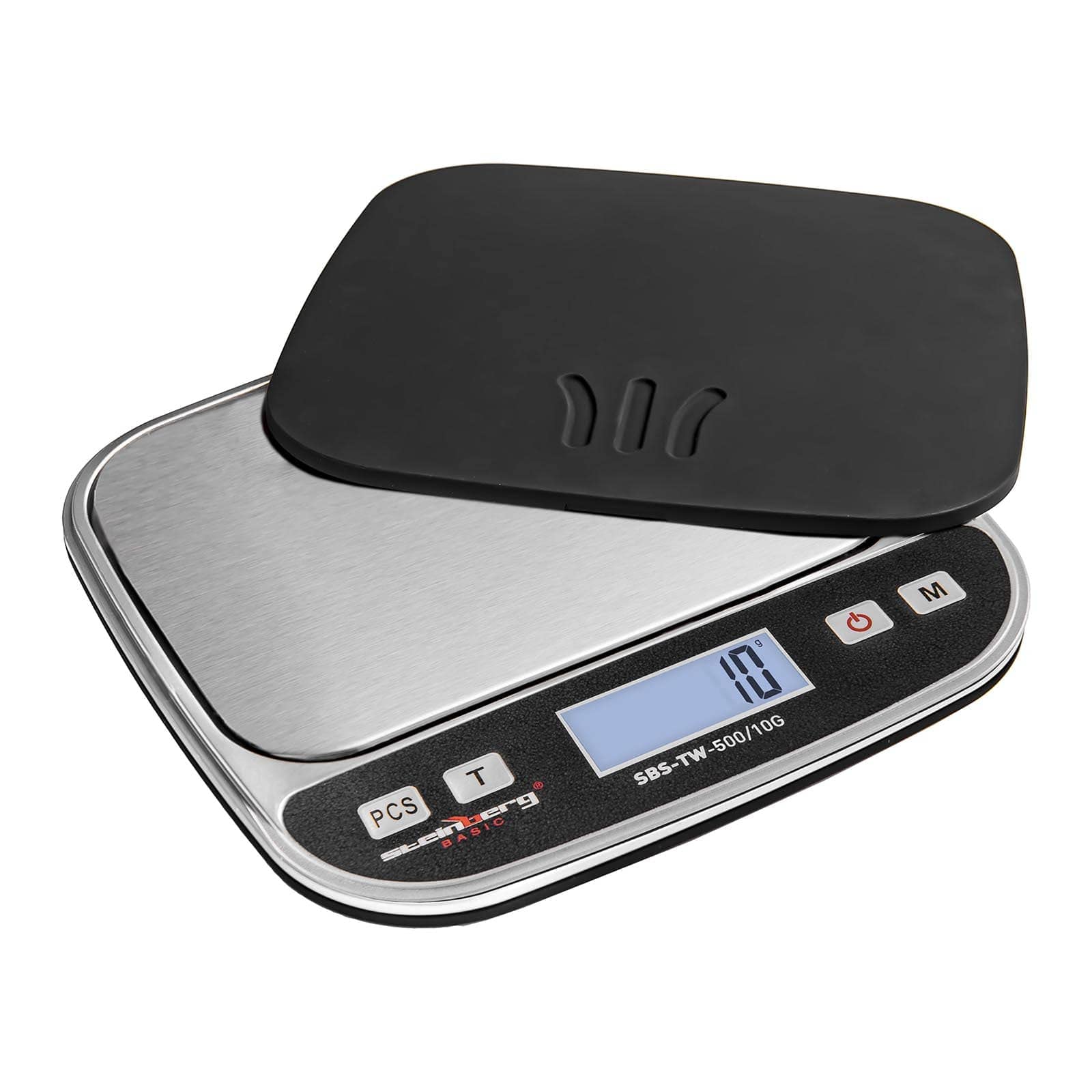 Steinberg Systems - SBS-TW-500/10G – waga stołowa waga kuchenna waga precyzyjna waga pocztowa (cyfrowa, 500 g / 0,01 g, 13 x 10 cm, wstępnie skalibrowana, LCD)