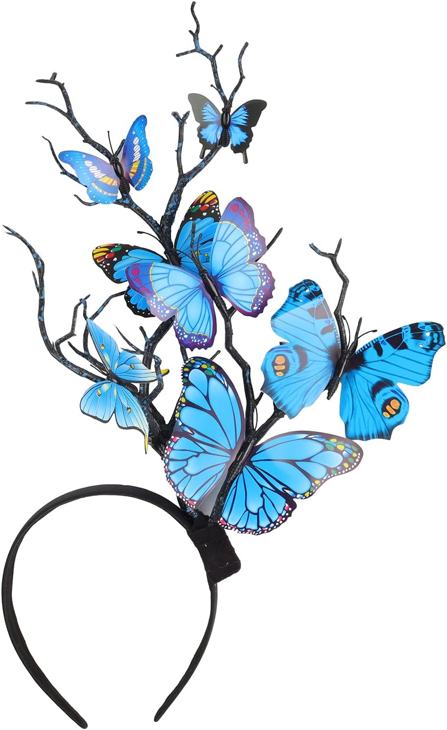 Coucoland Butterfly Headband Fascinator Hat - Monarch Butterfly Headband Crown Tea Party Halloween Costume Headpiece
