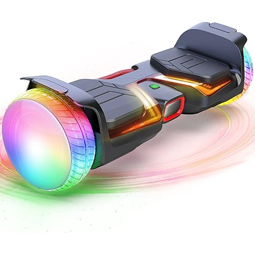 Gyroor All Terrain Hoverboard, 8.5" Off Road Hoverboards with 700w Motor, Adult Hoverboard with Metal Aluminum Shell, Bluetooth Speaker and Led Lights, Self Balancing Hoverboard for Kids Ages 6-12