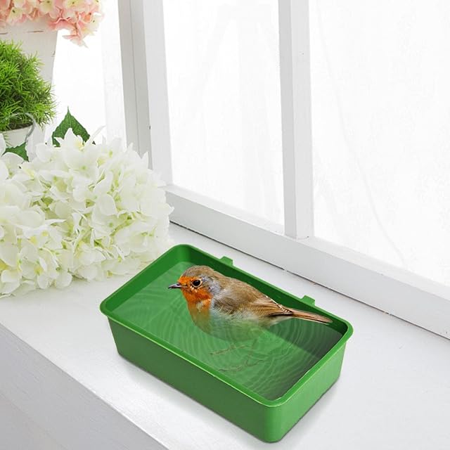 Foto 3 de 8 de Loros, Bañera Pájaros Estable para la Ducha Pájaros, Bañera Loros, Bebedero para Pájaros para Loros Pequeños