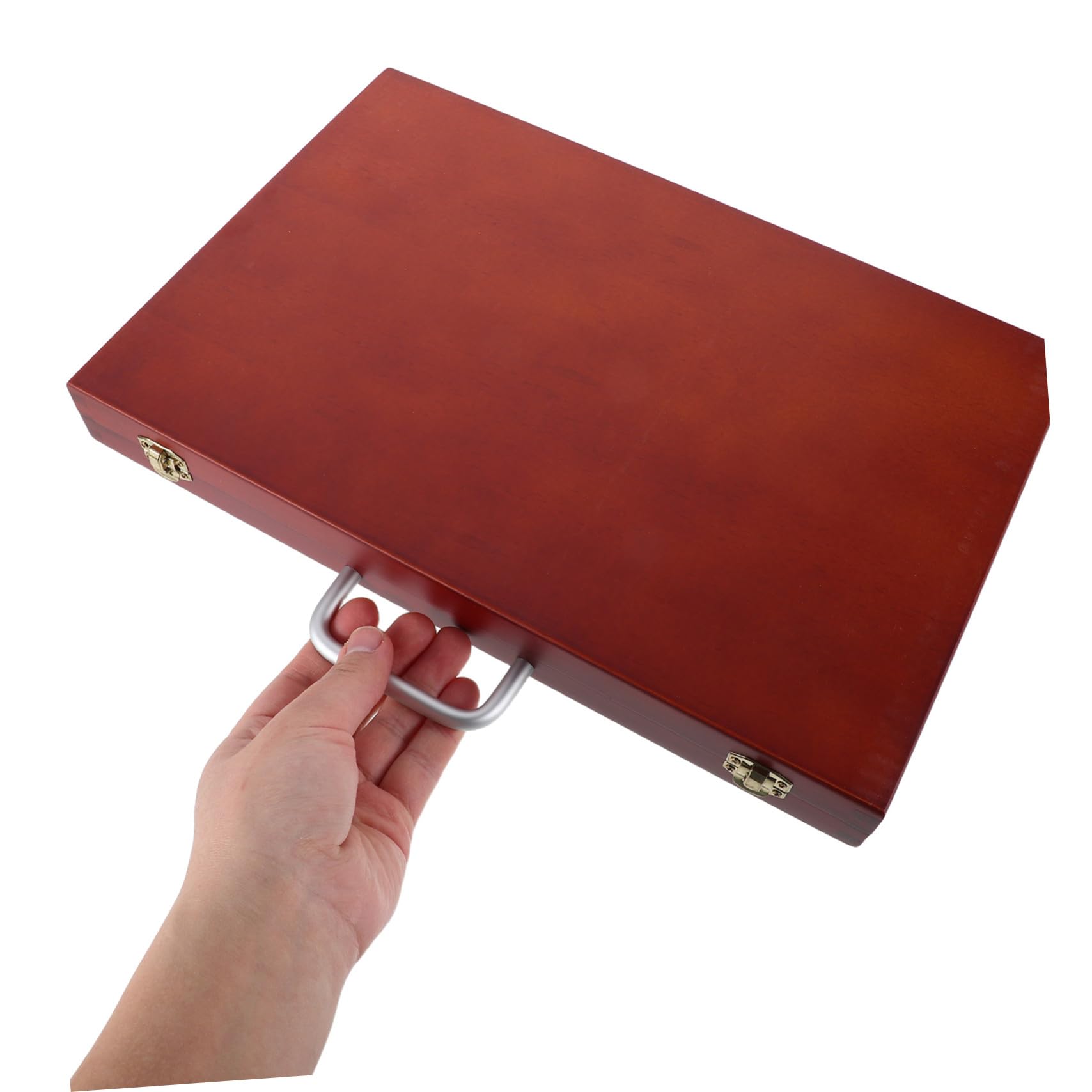 Boîte de Rangement Peinture Portable Bois Style Européen Mallette Multifonction pour Outils de Dessin Étui Pratique pour Étudiants et Artistes