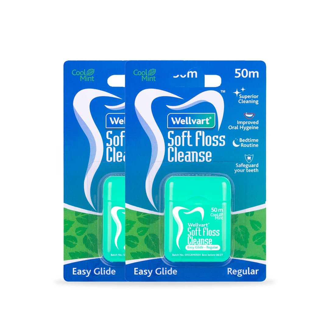Soft Floss Cleanse Cool Mint Dental Floss 50 meter Combo (Pack of 2) | Daily Oral Care Floss for Interdental Cleaning | Helps Remove Food Particles & Plaque | Fresh Breath & Help to Improved Oral Hygiene-image-14