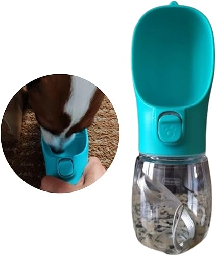 Miniatura 4 de Botella de agua portátil para perros  Dispensador de agua para perros a prueba de fugas para viajes al aire libre (blanco, 19 onzas)