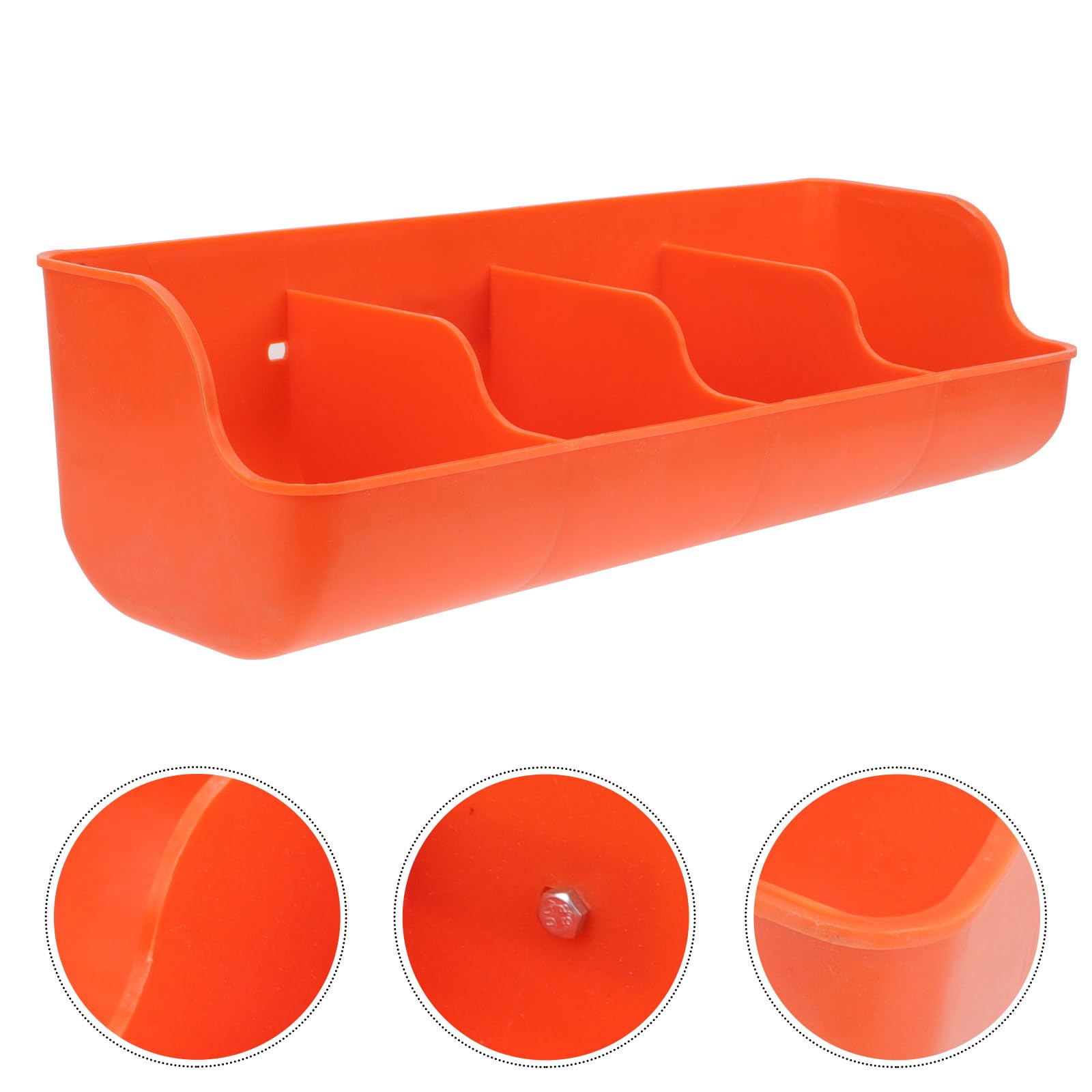 ifundom Mangiatoia per Suini Alimentatore per Allevamento Suino 4 Scomparti Arancia in Plastica Stili multipli Facile da Pulire Stili multipli Adatta per Maiali