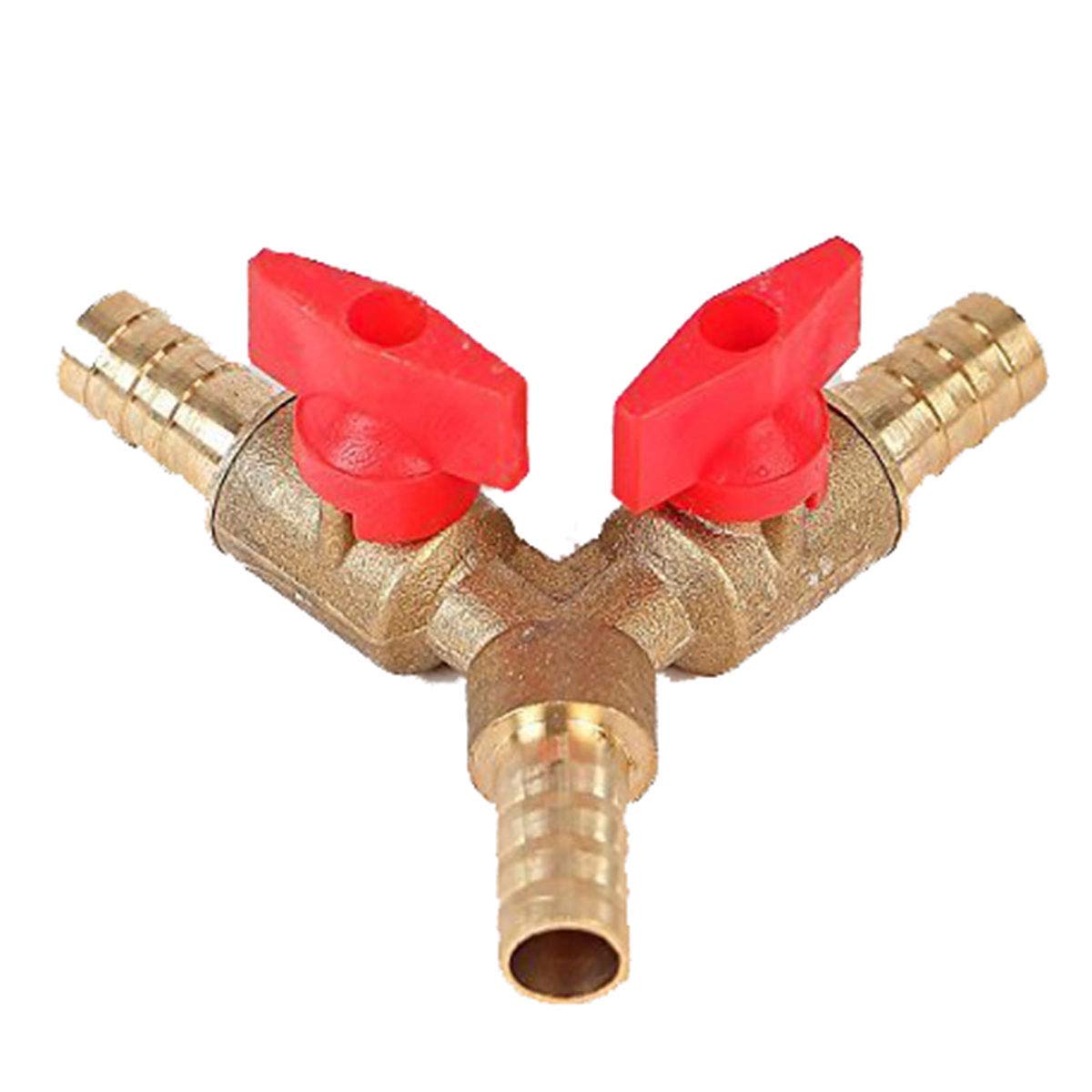 Soytich2-Way Y-Distributor 10mm - with Shut-Off Valves for Taps, Garden Hose (YV04)