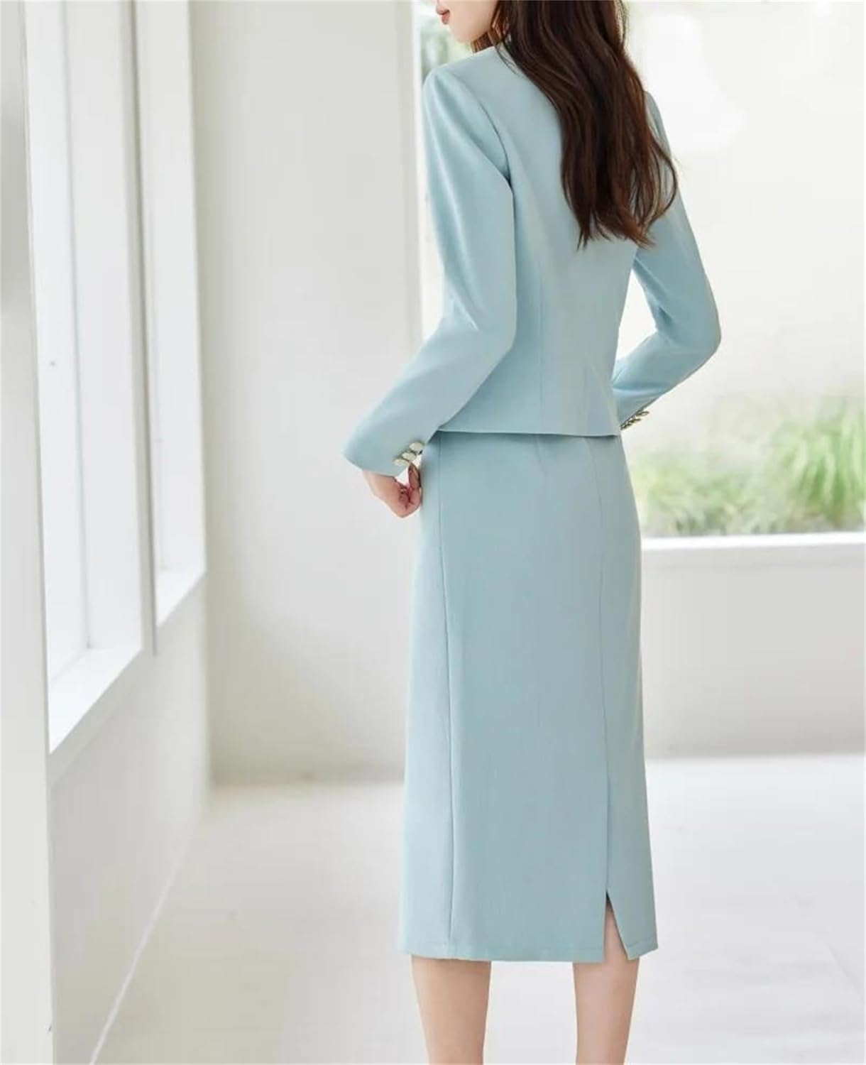 Women’S Professional Two Piece Suit Jacket Skirt Elegant Comfortable Formal Suit Sets