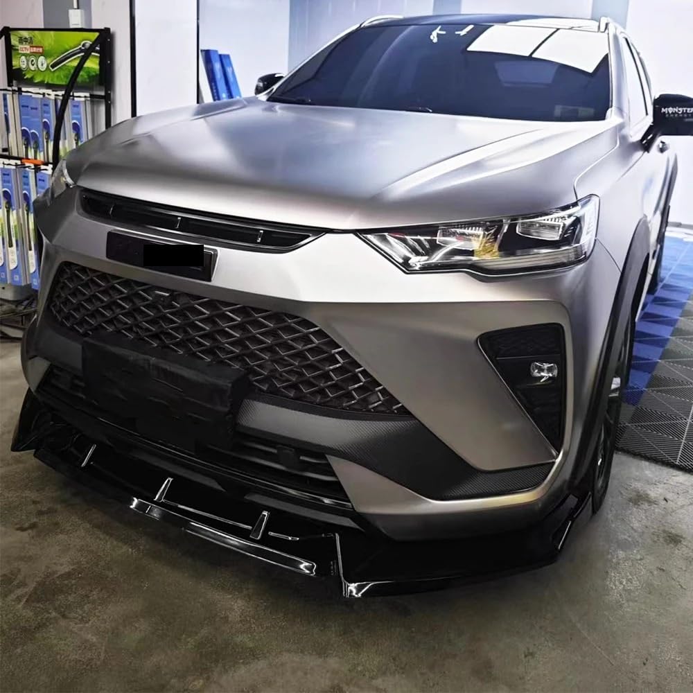 Lyjstore Kompatybilny z Haval H6 GT S Przedni zderzak Spoiler Chin Upgrade Zewnętrzny zestaw nadwozia PP Plastik 3 szt./zestaw Części samochodowe Akcesoria