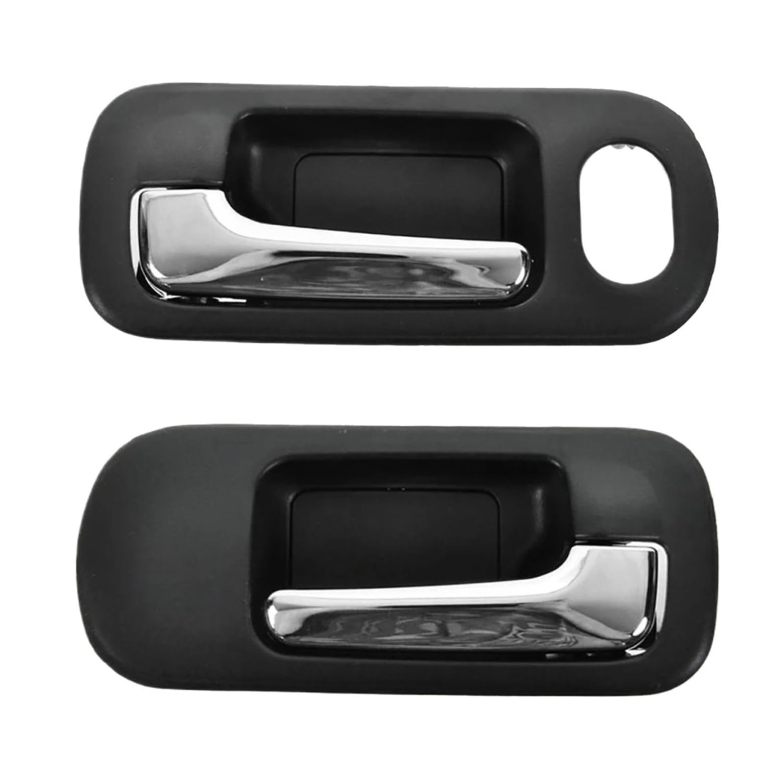 Ouokchm Car Interior Door Handle for Civic for Sedan 2001-2005 2PCS Front Rear Car Interior Inside Door Handle Black Chrome(Front Left and Right)