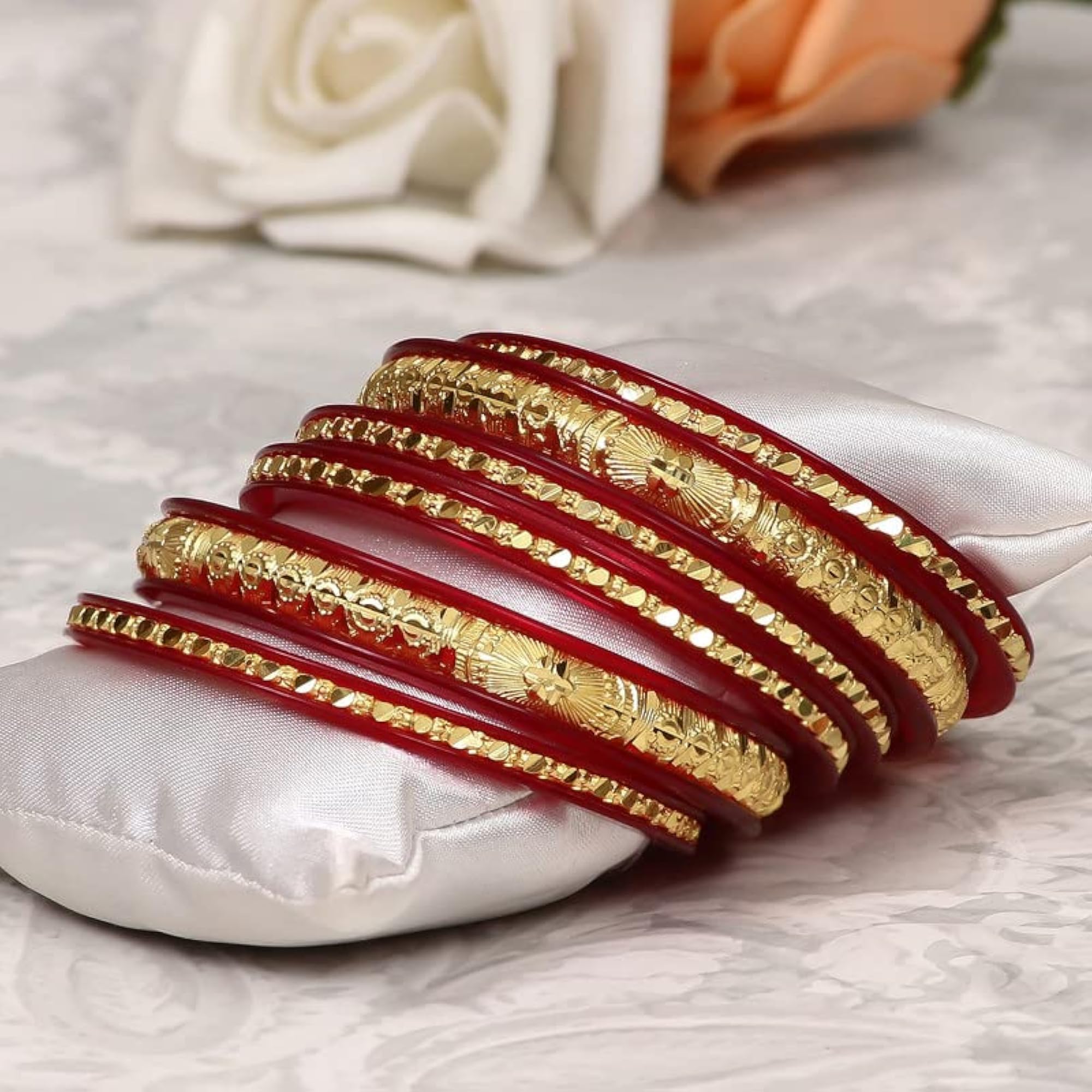 Fashions Micro Plating Bangles Set (Pack of 6 Bangles)