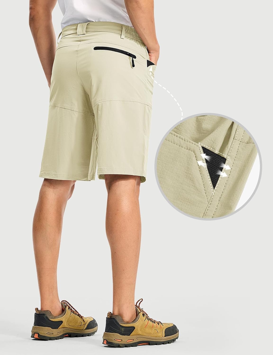 Rdruko Men's Hiking Shorts 9" Quick Dry Lightweight Water Resistant Work Outdoor Shorts with 5 Pockets