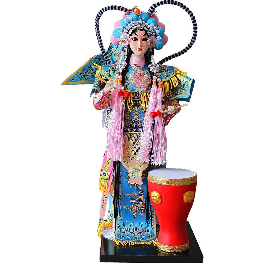 Ornement de personnage d'Opéra de Pékin : statuette chinoise Liang Hongyu pour bibliothèque