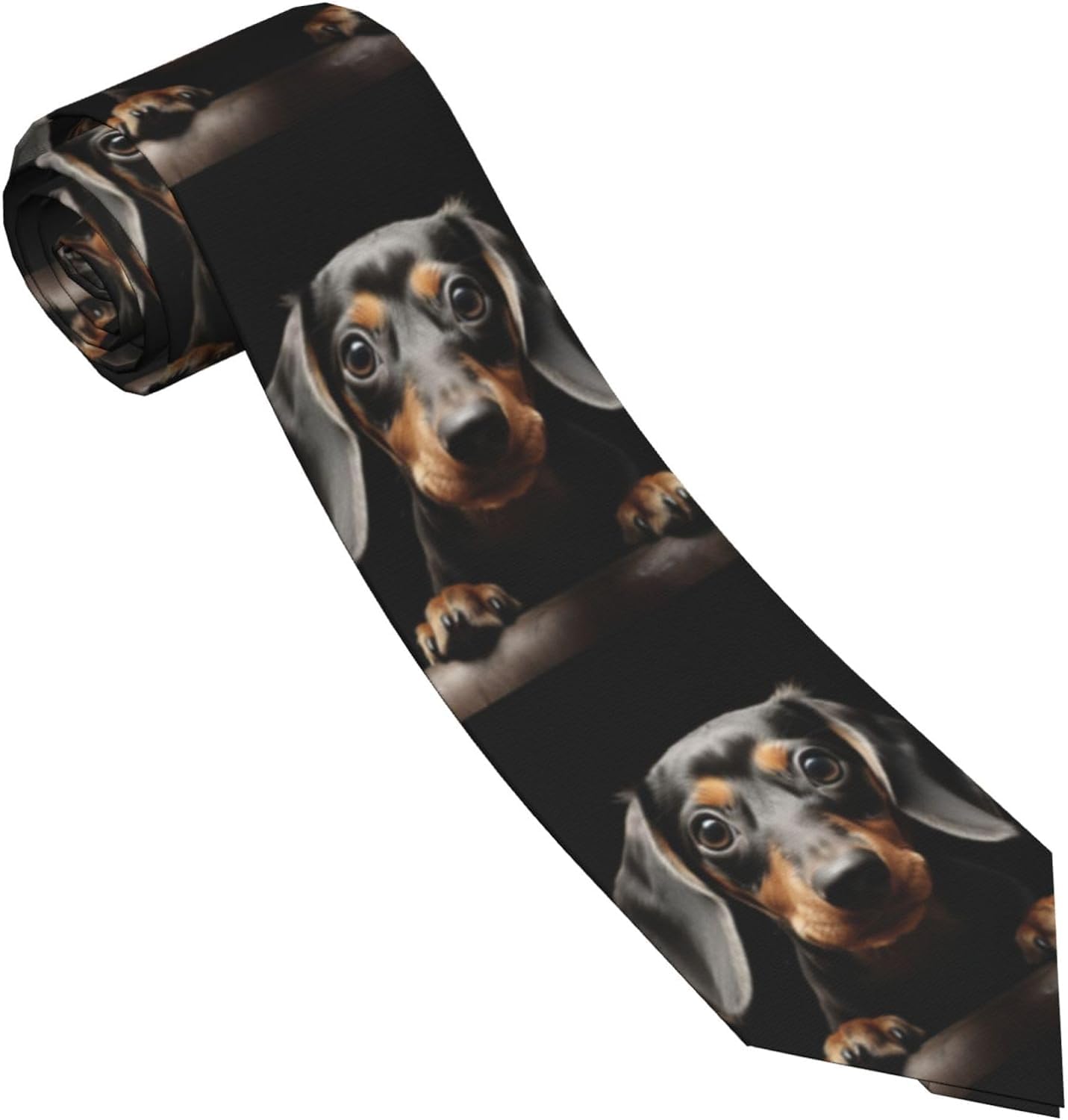 Melbrakin Pad Dachshund Ties for Men Necktie Classic Silk Tie Skinny Slim Neck Ties for Man Formal Neckties