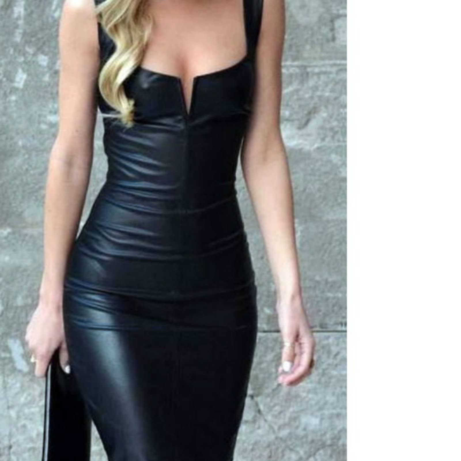 slim fit dress slacks Justina Bandage Mini Dress Black main image 1