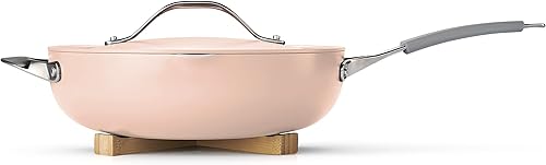 Miniatura 2 de Tramontina Sartén All in One Plus 5 cuartos de galón de cerámica antiadherente rosa rubor 80110086DS