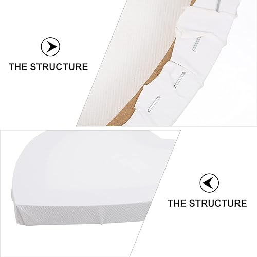 Miniatura 7 de Wakauto Pintura blanca Juego de pintura blanca Juego de pintura lienzo en forma de corazón Dibujo en blanco Tableros de lienzo estirado para