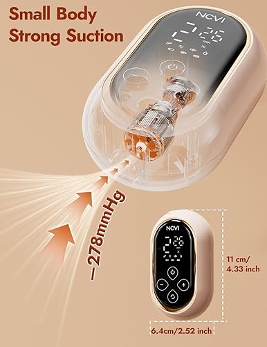 Miniatura 3 de NCVI Extractor de leche ultraligero y portátil, manos libres y portátil, extractor de leche eléctrico doble de grado hospitalario viene con brida de