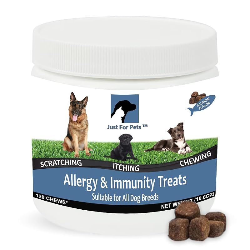 Suplemento mastigável para cães com probióticos, cúrcuma e Ômega 3 JUST FOR PETS – 120 unidades