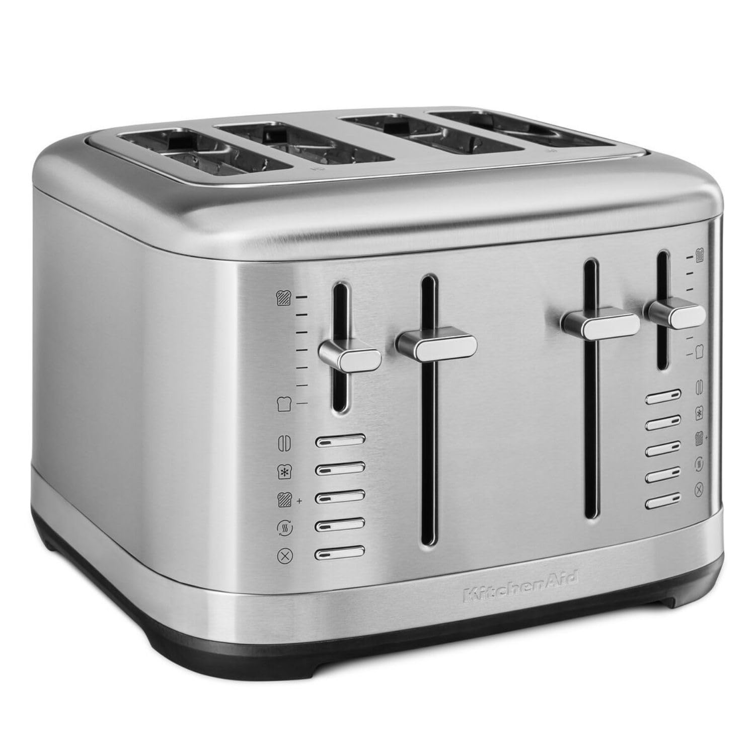 KitchenAid 4-Slice Toaster, Extra-Wide Slots for Artisan Bread & Bagels, Dual Independent Controls, 7 Shade Settings, Bagel, Defrost, Reheat & Little Longer, High-Lift Lever, Stainless Steel