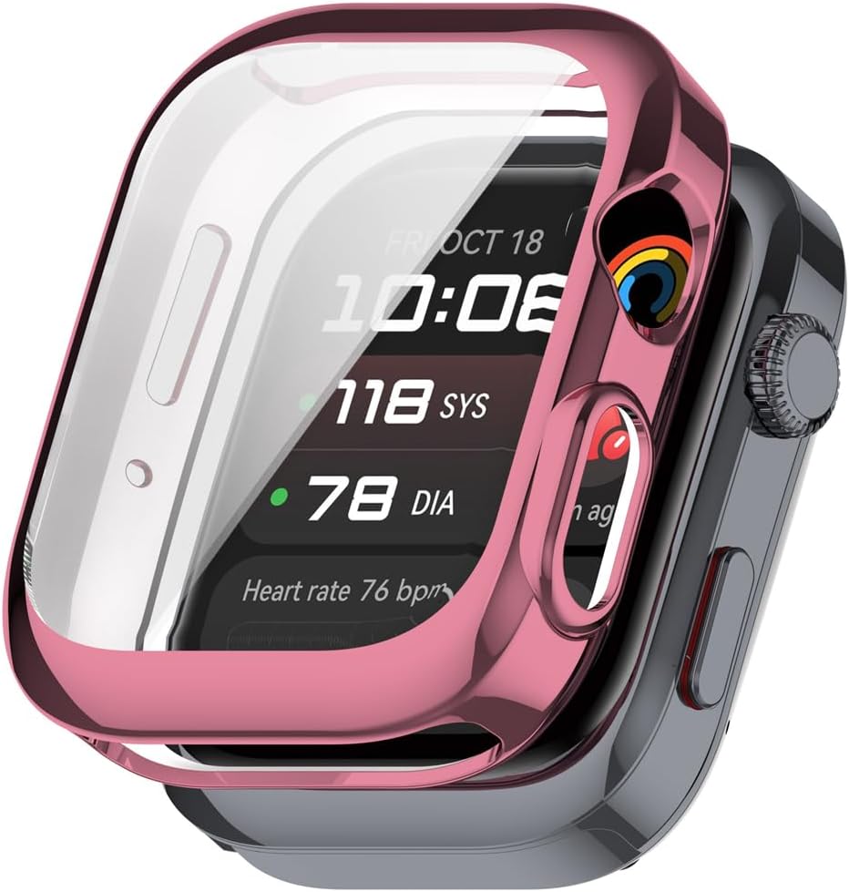 Smartwatch Full Coverage PC Protective Case Cover with Tempered Glass Screen Protector Compatible with Huawei Watch D2,PC Ultra-Thin All-Around Cover(6 Pieces)