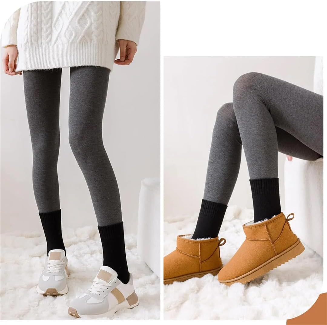 4 Pairs Women Thick Thermal Socks Fleece Warm Cold Resistant Crew Comfort Hosiery
