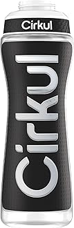 Cirkul 22oz. Black Plastic Grip Squeeze Water Bottle & Sport Lid, BPA-Free, Non-Slip Design for Gym, Biking & Sports