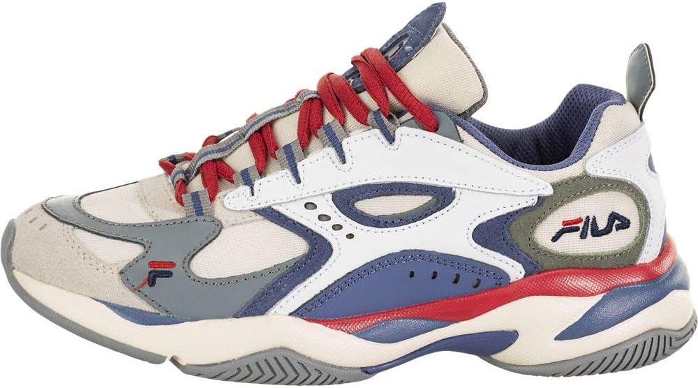 Women's Fila Boveasorus White/Fila Red/Marine (5RM00776-125) - 8.5