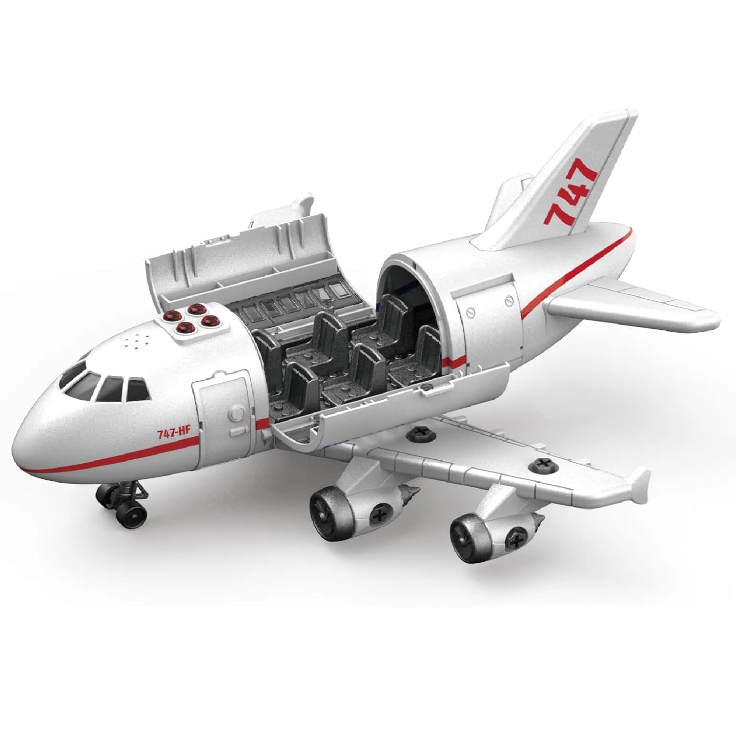 Pihura Large Passenger Airplane Turning Tools Lights Sounds 2