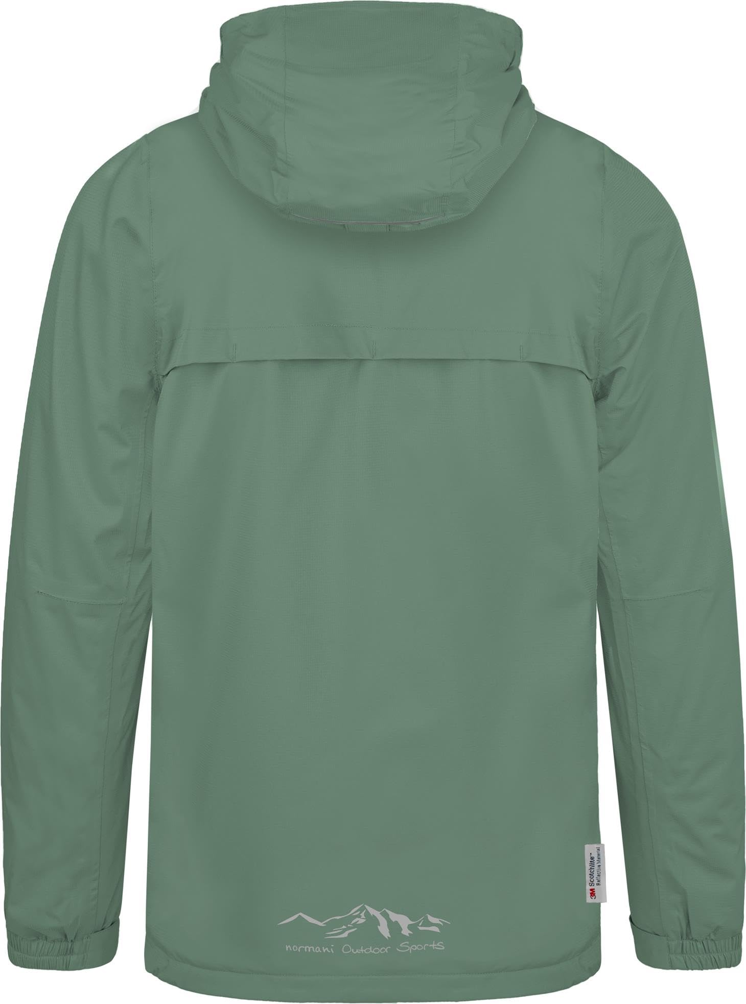 Normani Kinder wasserdichte Regenjacke mit Kapuze und 3M Reflektoren