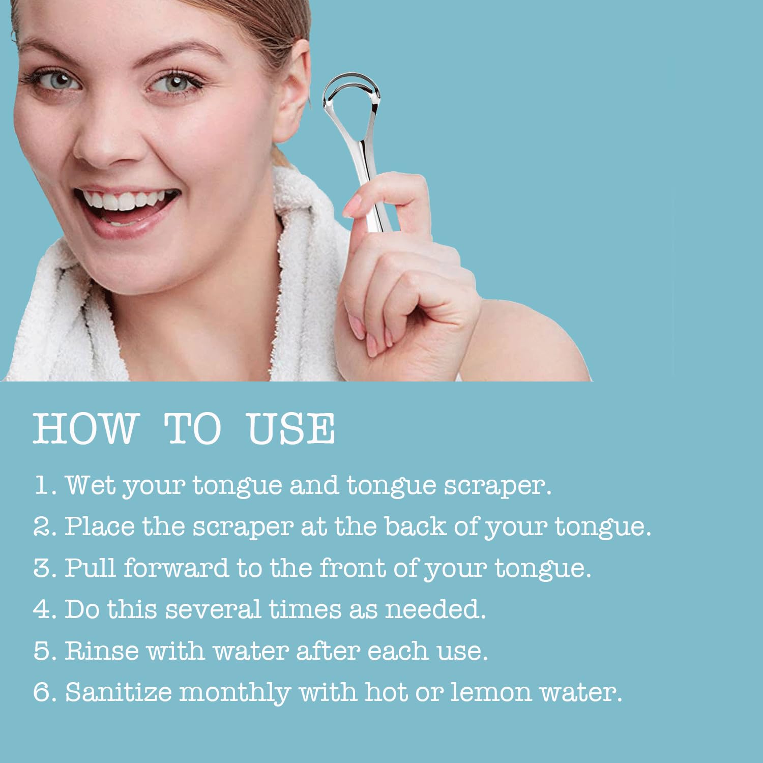 2 Pack Tongue Scraper with Travel Case, Medical Grade Metal Tongue Scrapers for Adults & Kids, Dual-Layer Tongue Cleaners Set for Fresh Breath, Stainless Steel Reusable Tongue Scrubber