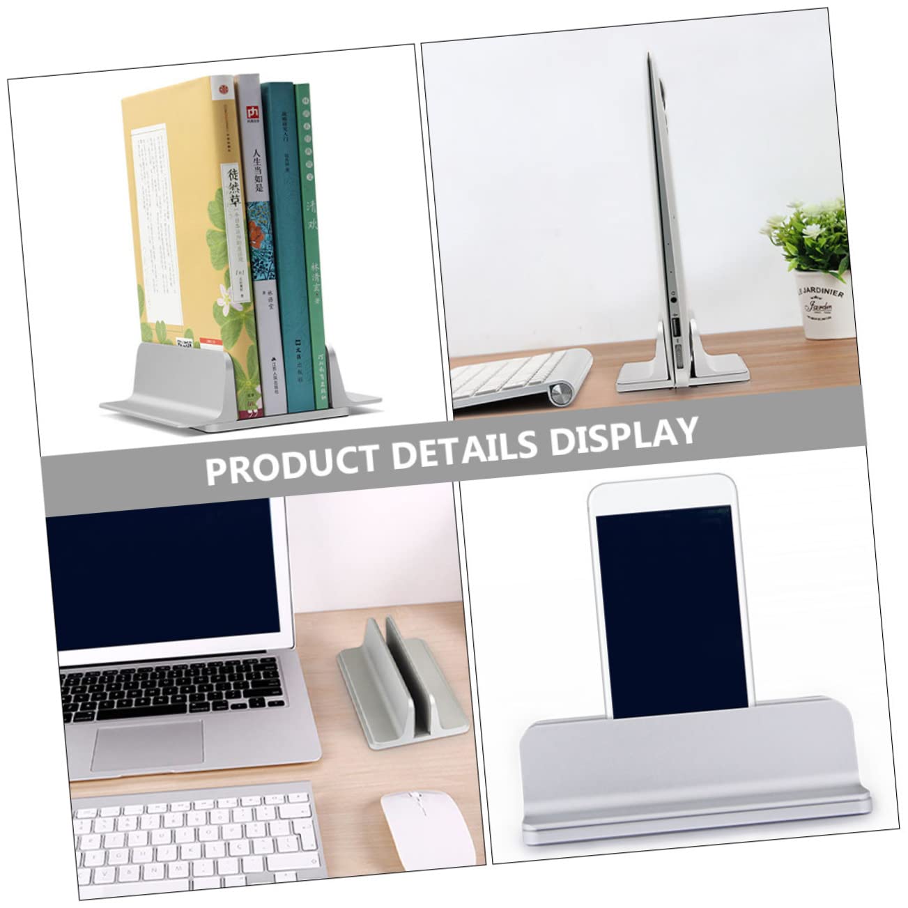 UKCOCO Soporte Vertical De Laptop De Base para Ordenador Portátil Diseño Ergonómico y Estable para Escritorios y Refrigeración