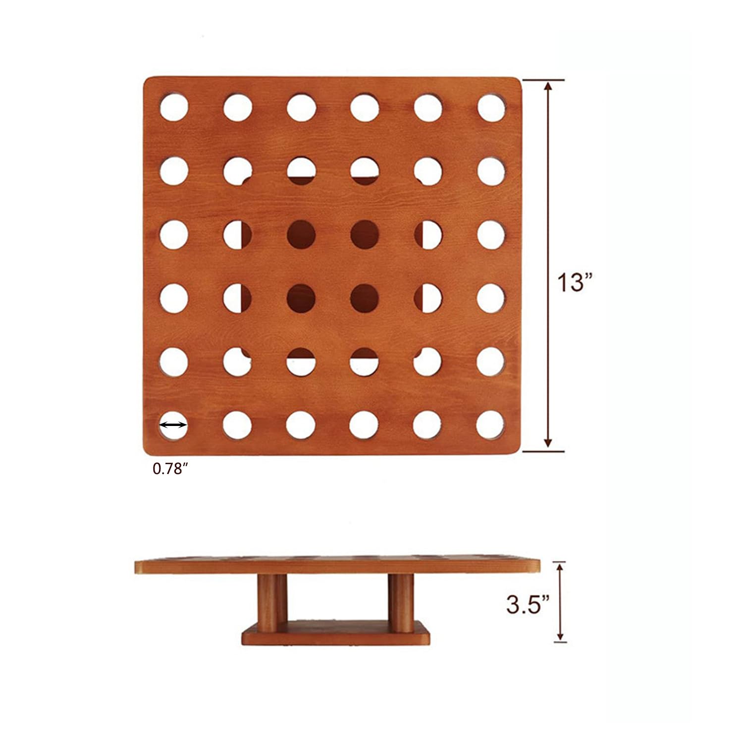 Funvalley Surperfect Supporto per coni alimentari – 36 fori – Supporto in bambù per gelato, buffet, snack, dessert, salumi