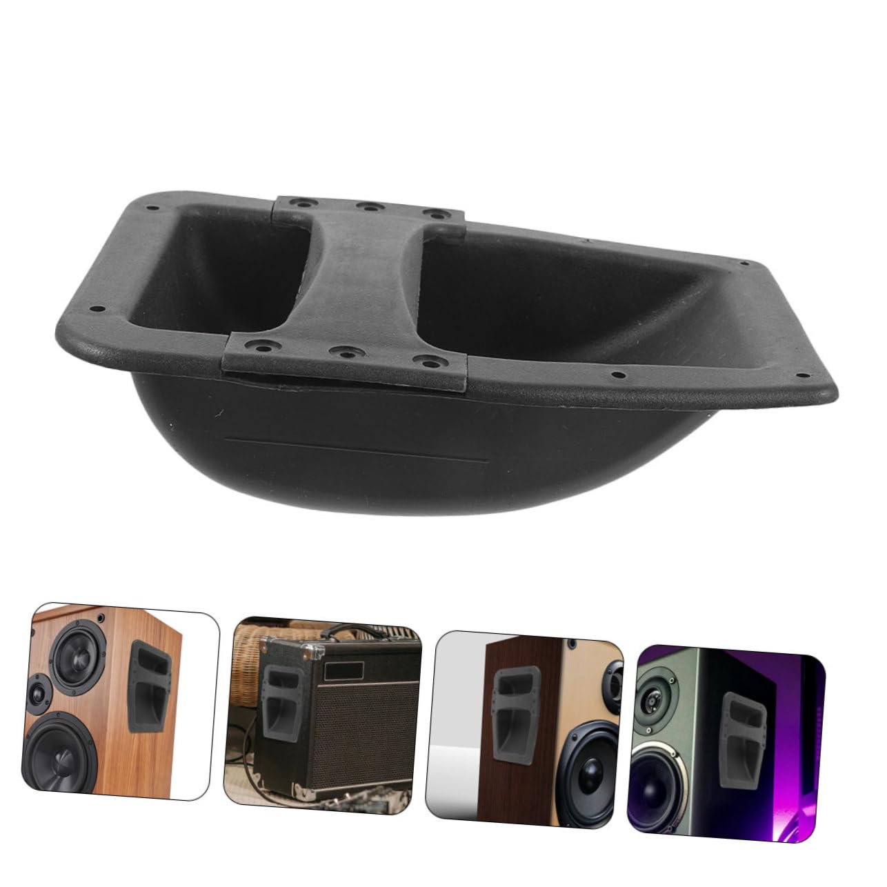 TOYANDONA Maniglia e Forma Semplice in Plastico per Altoparlante 4 Pezzi Nero Pratica e Resistente Design Classico per Sostituzione Maniglia Casse Audio da Palco