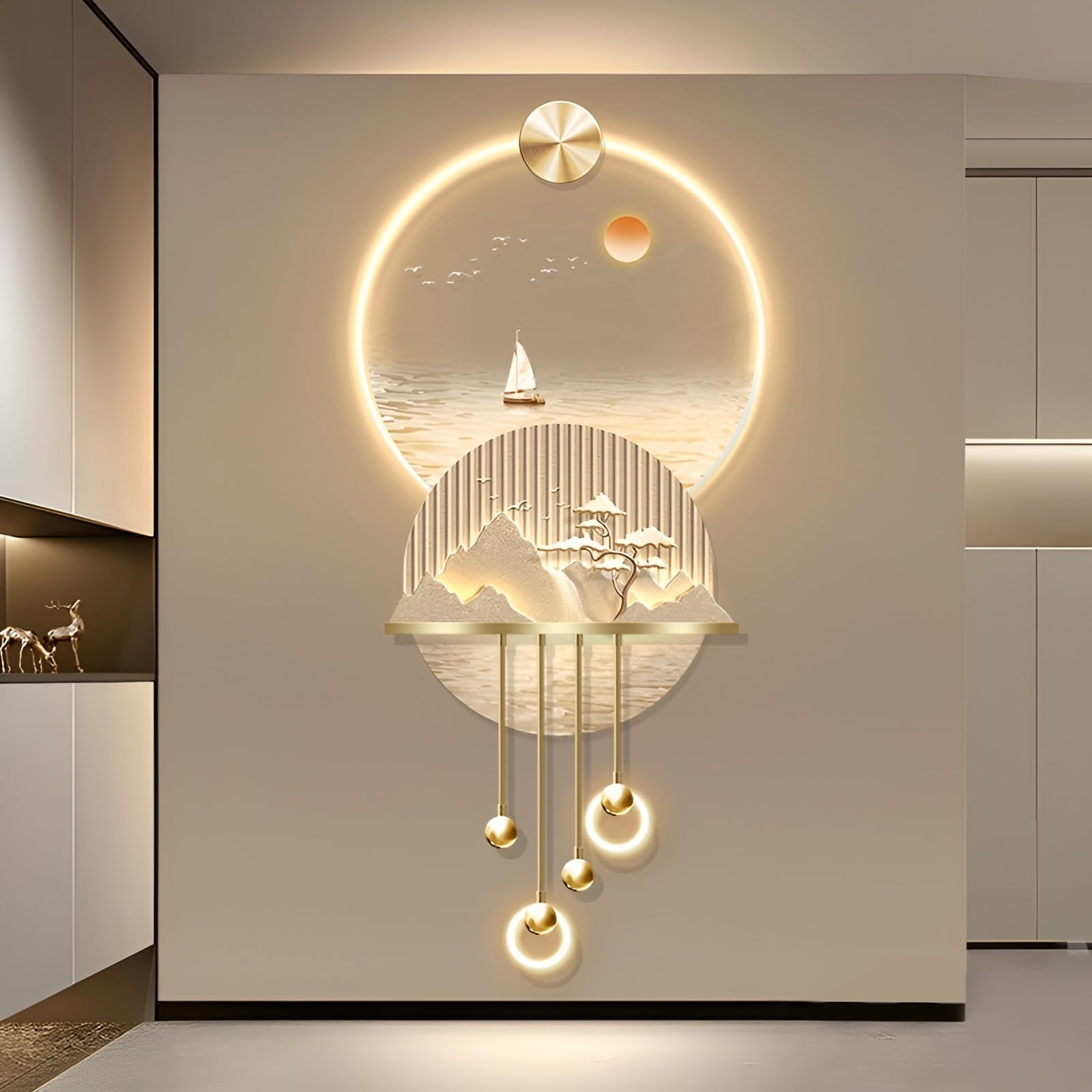 Amazon.com: XQDYSG LED Wall Lamp with 3D Mural 3D Wall Sculpture