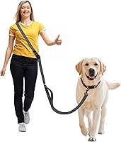 JCHOUSE Galaxy Reflective Hands Free Dog Leash - Adjustable 6-9.5ft Heavy Duty Waist Belt for Medium Large Dogs, Running Night Walking