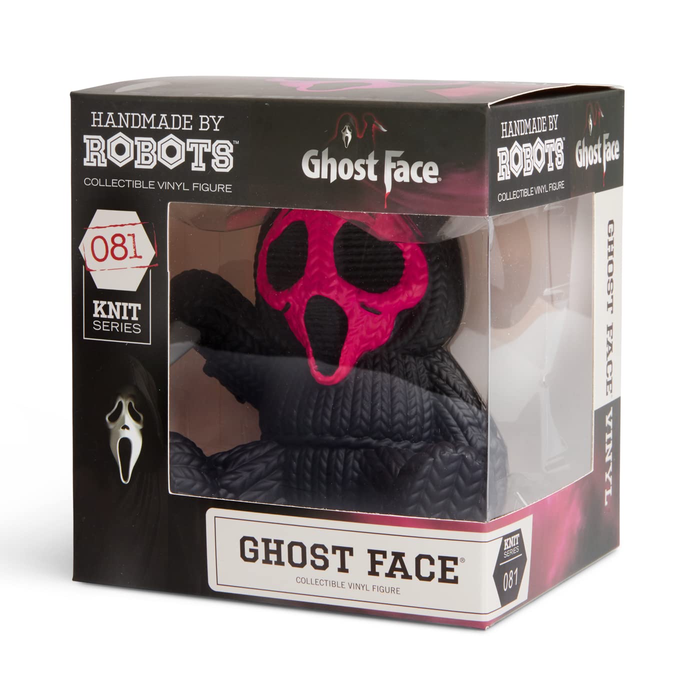 Handmade by Robots - Ghost Face Fluorescent Pink Vinyl Figure, Ghost Face Pink Face - Image 2