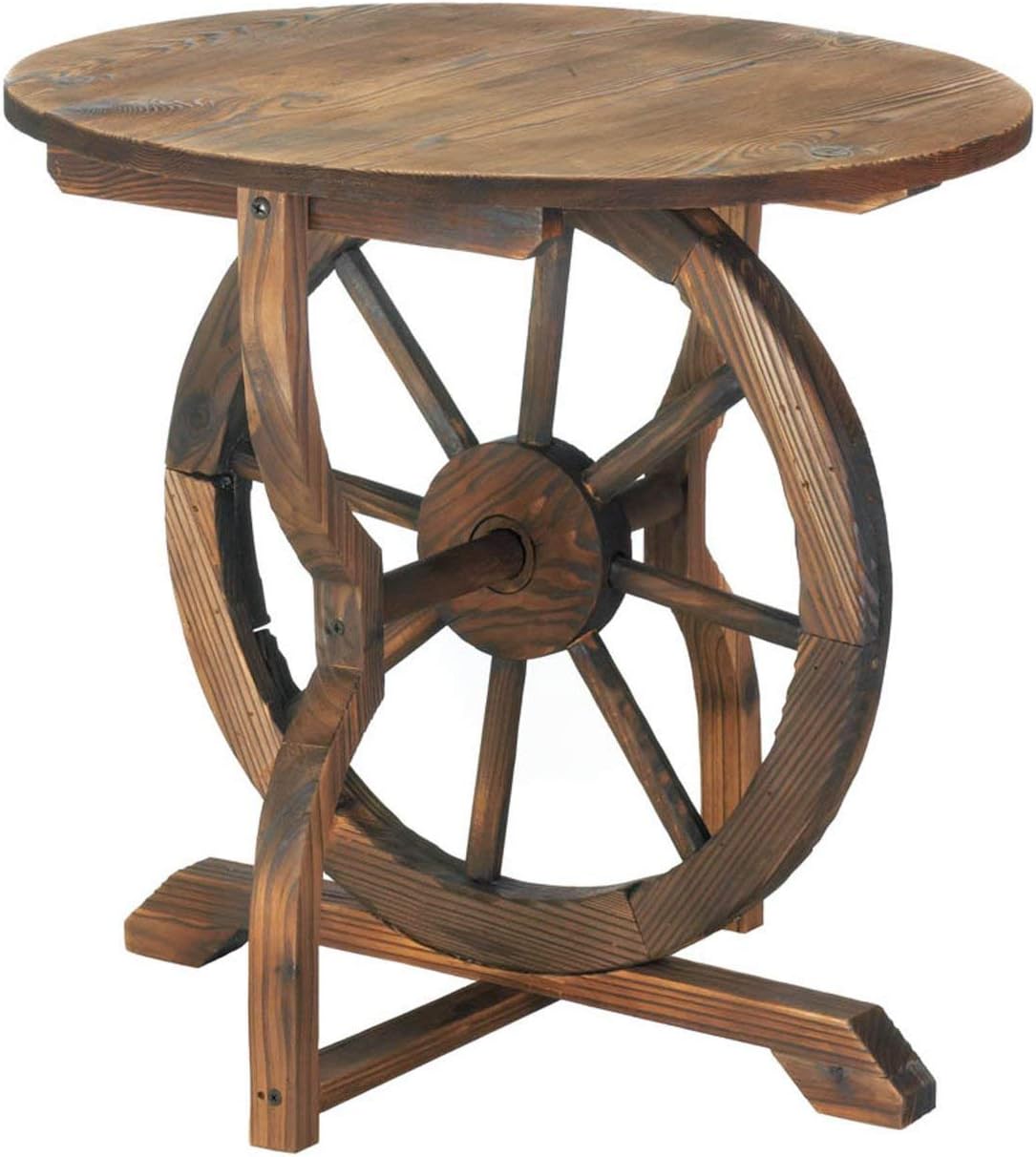 Sunshine Megastore Koehler Home Decorative Accent Wagon Wheel Table