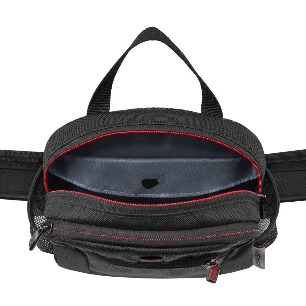 WENGER Gürteltasche, Bauchtasche, Reise-Accessoire, Schmal, Damen Herren, Schwarz, 611875