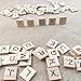 GXXMEI 600PCS Wooden Tiles, Letters for Crafts, Making Alphabet Coasters, Wooden Letter Tiles, A-Z Capital Letters for Crafts, Spelling, Crossword Game