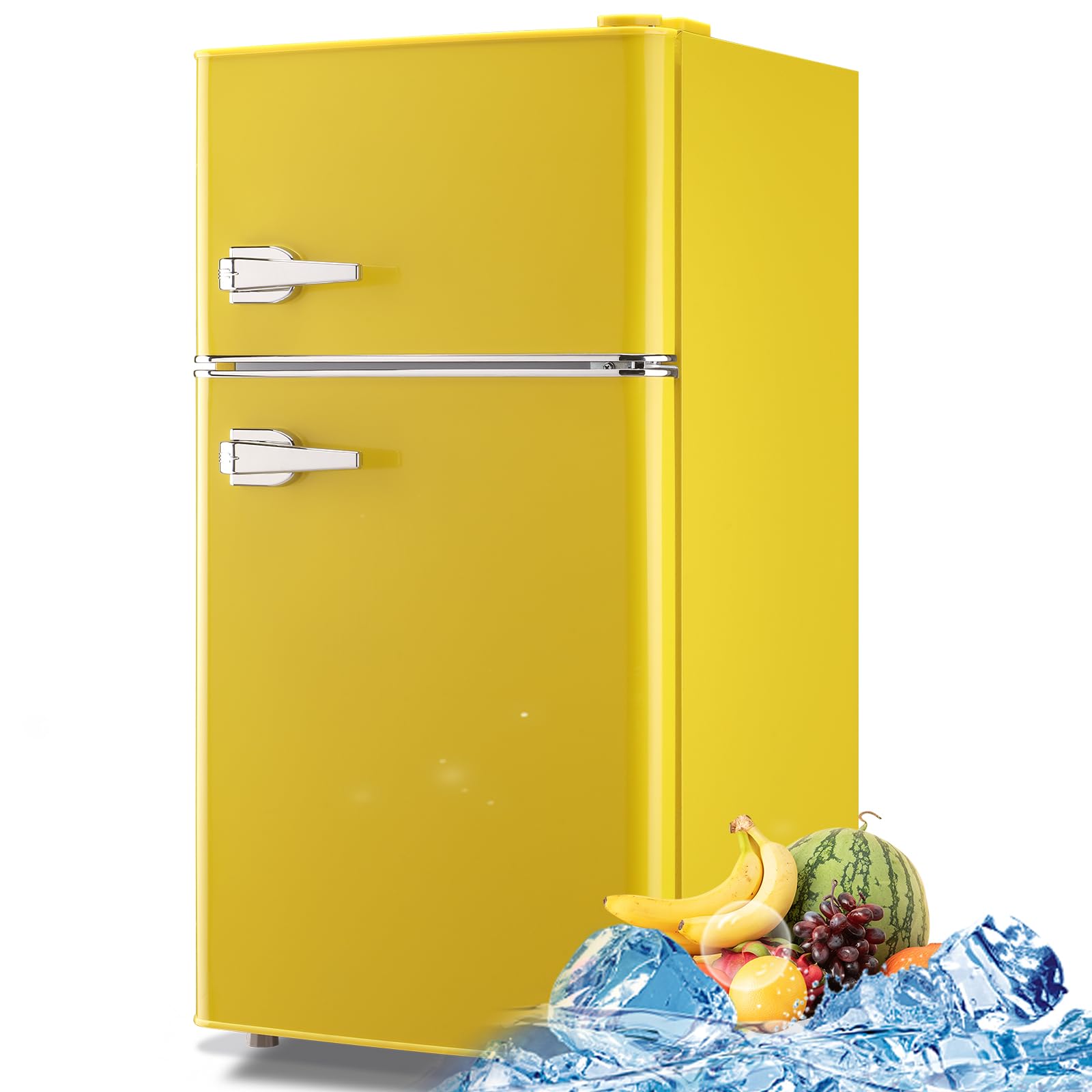 Mini Refrigerator シルバー 2段棚付き Mini Refrigerator シルバー 2段棚付き