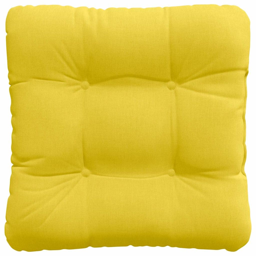 Générique 4 cuscini per sedile giallo chiaro 45 x 45 x 12 cm | Tessuto morbido, sfoderabile, lavabile in lavatrice, per divano o sedia da ufficio